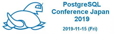 PostgreSQL Conference Japan 2019（2019-11-15 金曜日）のロゴ