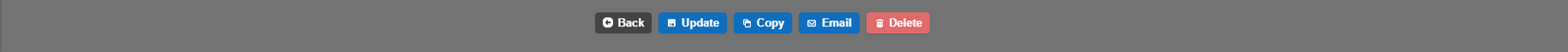 Command buttons displayed at the bottom of the Pleasanter screen