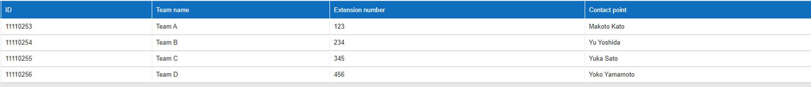 Team Management screen, where the team name is the title