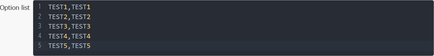 The option list setting that gives the same result as omitting value
