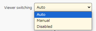 Viewer switching options in the column advanced settings