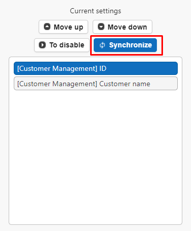 Display after setting a title combination on a table that already has data