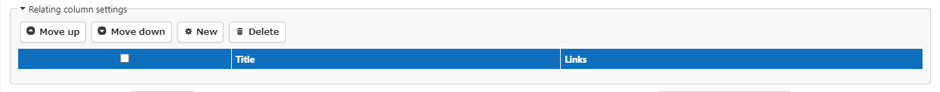 Clicking Create New under Column Linkage Settings on the Editor tab