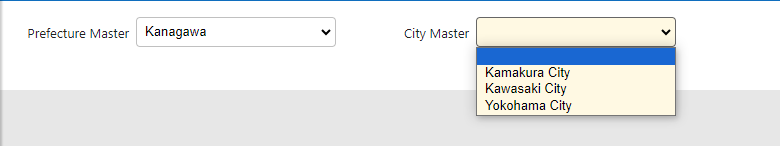Address Book edit screen with a prefecture selected (1/2)
