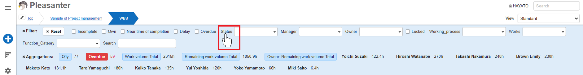 When off, hovering the mouse over a filter label shows no Negative menu