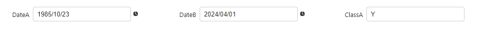 Parameters specified in usage example 1 of the $DATEDIF function