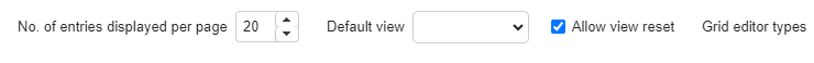 Default View option shown on the Screen Index tab when a view exists