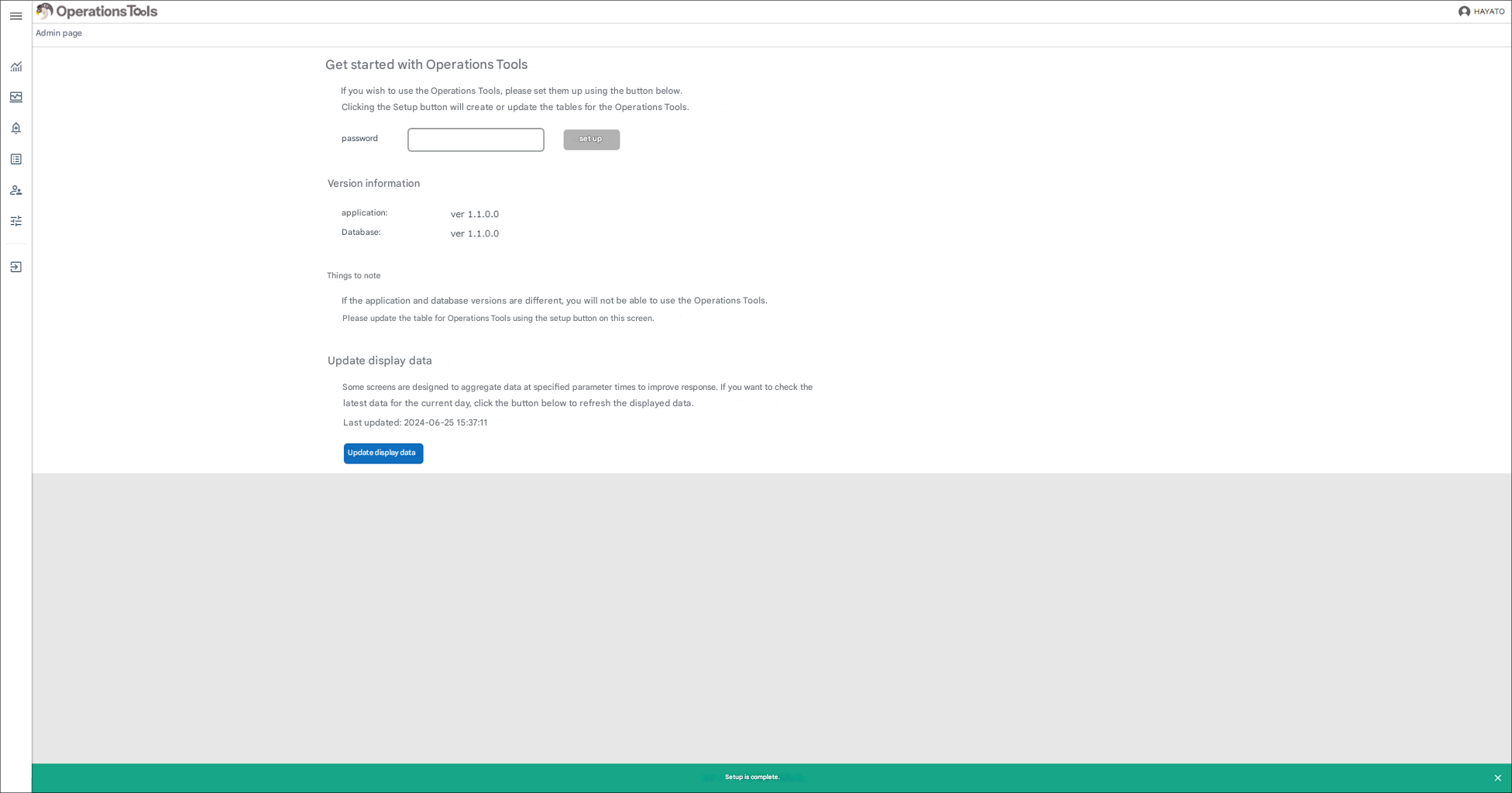 The message "Setup is complete"