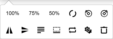 既存の画像を編集するフローティングツールバー